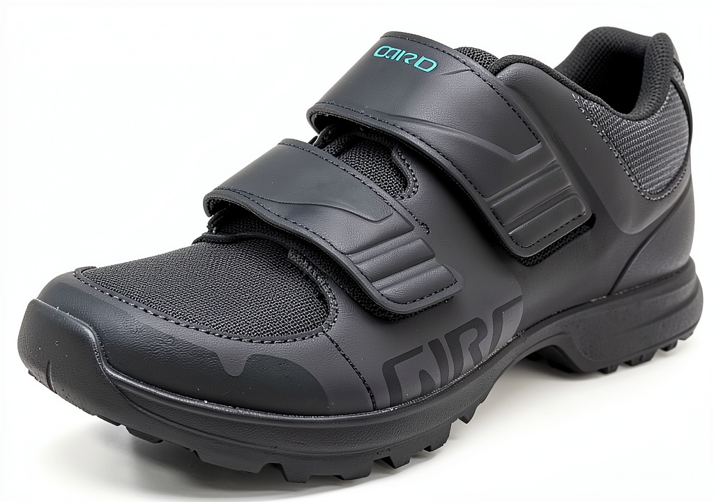 Unboxing Giro Women’s Cycling Shoes Multicoloured Titanium on a wooden workbench