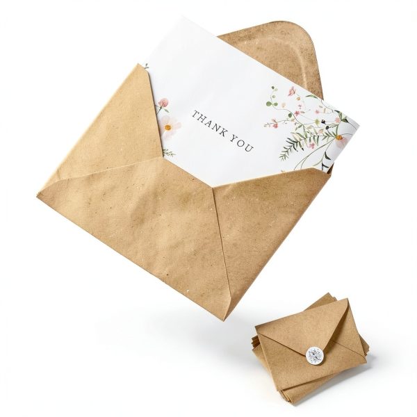 SPIRITDUST Floral Thank You Cards White 52-Piece-4