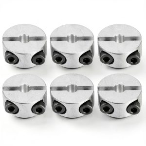 uxcell Double Split Shaft Collar Set 6pcs 4mm Bore Aluminum Alloy-0