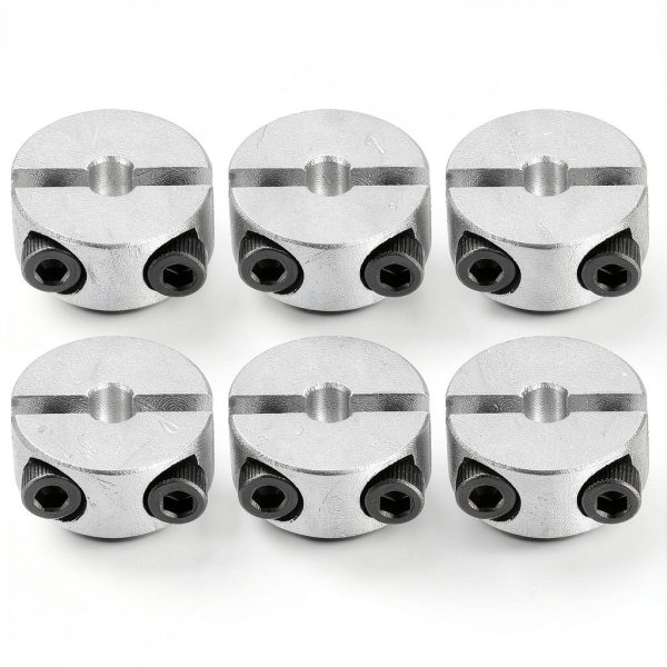 uxcell Double Split Shaft Collar Set 6pcs 4mm Bore Aluminum Alloy-0