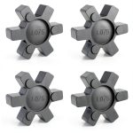L075 Flexible NBR Rubber Spider Center Insert, 4 Pack Solid Coupling Pad Bumper Spider Center Inserts for L075 L Jaw Coupling Set-0