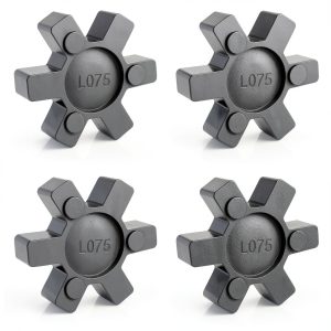 L075 Flexible NBR Rubber Spider Center Insert, 4 Pack Solid Coupling Pad Bumper Spider Center Inserts for L075 L Jaw Coupling Set-0
