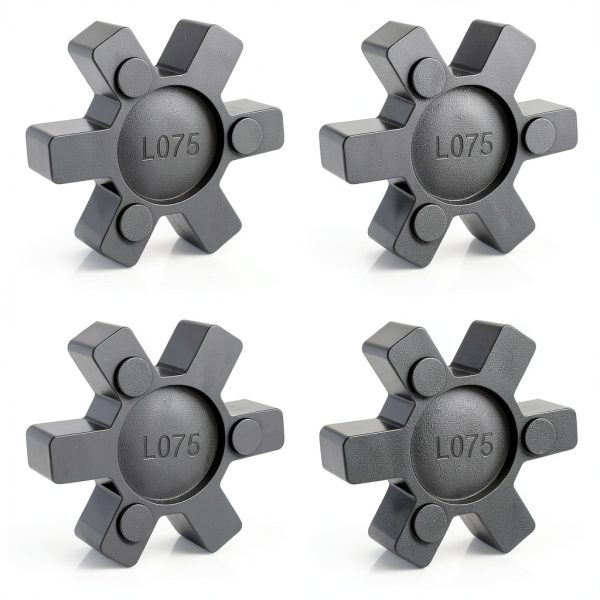 L075 Flexible NBR Rubber Spider Center Insert, 4 Pack Solid Coupling Pad Bumper Spider Center Inserts for L075 L Jaw Coupling Set-0